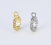 18K Gold Filled Cubic Zirconia Bail Clasp, Pendant Bail Clasp, CL477